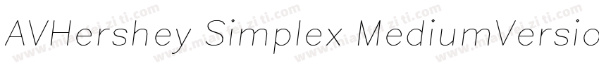 AVHershey Simplex MediumVersion 000字体转换